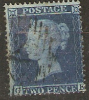 Great Britain  1856 SG 36a  2d  Blue Plate 6  White Paper  Fine Used - Usati