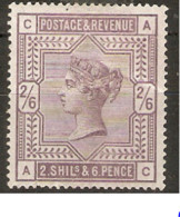 Great Britain  1883-4  SG 178  2/6d Lilac Lightly  Mounted Mint, Price Includes Tracked And Signed - Neufs