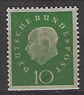 Germany (BRD) 1959  Theodor Heuss  10pf  (*) MH  Mi.303 - Unused Stamps