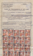 1948: Document Met 329.712,30 Fr. Fiscale Zegels Van  ## ÉQUIPART Frères, Quiévrain Et Blanc-Misseron ## Aan ## ... - Dokumente