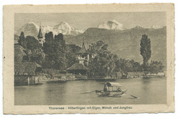 CARTE POSTALE  SUISSE / THUNERSEE HILTERFINGEN MIT EIGER MONCH UND JUNGFRAU 1911 - Hilterfingen