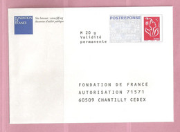 France, Prêt à Poster Réponse, 3734A, Postréponse, Fondation De France, Marianne De Lamouche - Listos Para Enviar: Respuesta/Lamouche