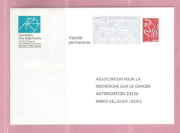 France, Prêt à Poster Réponse, 3734, Postréponse, ARC, Association Pour La Recherche Sur Le Cancer, Marianne De Lamouche - PAP : Antwoord /Lamouche