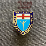 Badge Pin ZN009675 - Gymnastics Canada Ontario Federation Association Union - Gymnastique