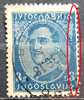 KING ALEXANDER-3 D-ERROR-LINE- YUGOSLAVIA-1932 - Imperforates, Proofs & Errors