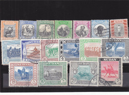 Stamps SUDAN 1951 SC 98 114 VF USED SET CV$32.50 #158 - Sudan (1954-...)