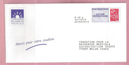 France, Prêt à Poster Réponse, 3734A, Postréponse, Fondation Recherche Médicale, Marianne De Lamouche - PAP: Ristampa/Lamouche