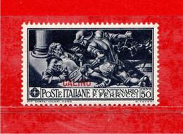 (Riz) Colonie Italiane  **- 1930 - EGEO - CALINO FERRUCCI. 50 CENT.  Unif. 14.   MNH - Egée (Calino)