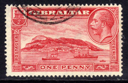 Gibraltar 1931 - 33 KGV 1d Scarlet Used SG 110 ( K932 ) - Gibraltar