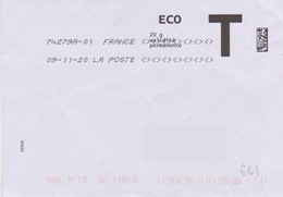 Toshiba 74279A-01 Du 09-11-20 Losanges Signes Infé Et Sup (nouveau Numéro ROC (probablement Hte Savoie) - Mechanical Postmarks (Other)