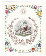 1 Carte Visite  Café Des Arts Galerie St.Hubert  Lith.E. De Ligne Rue De La Paille Bruxelles  11,5 X13,5 Cm - Porcelaine