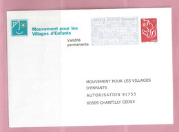 France, Prêt à Poster Réponse, 3734, Postréponse, Mouvement Pour Les Villages D'Enfants, Marianne De Lamouche - PAP: Ristampa/Lamouche