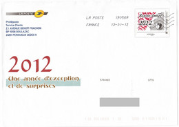 2 Blocs Feuillets 800e Anniversaire Cathédrale Reims + Enveloppe Phil@poste Bonne Année 2012 + Calendrier Philatélique - Blocs Souvenir