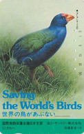 TC JAPON / 110-104734  Série 2 SAVE THE BIRDS 11/16 - OISEAU - POULE SULTANE - TAKAHE NZ BIRD JAPAN PC - 5379 - Hoenderachtigen & Fazanten