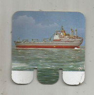 Plaque En Tole HUILOR à Monter , Bateau , LE PATIGNIES , Belgique 1962,minéralier - Targhe In Lamiera (a Partire Dal 1961)