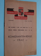 Koninklijke Nederlandsche Schouwburg (Joris Diels) KOMEDIANTEN REVUE 1942 ( Comedieplaats Antwerpen ) ! - Programmi