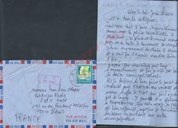 LETTRE SUR TIMBRE DE CHINE GRIFFE PAR AVION POUR PARIS TOUT N EST PAS SCANNER : - Covers & Documents