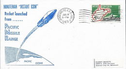 United States    - 1963 FDC ROCKET LAUNHED FROM PACIFIC MISSILE RANGE  -  1582 - America Del Nord