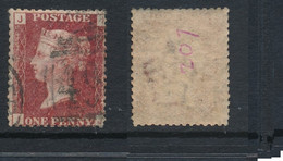 GB, 1864 Penny Red SG43, Plate 207 Cat GBP 11, Undamaged And Fine - Gebraucht