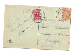 PK DIXMUDE  13.IX.19  + Strafport TX13A Opdruk GENT/GAND 1  NAAMSTEMPEL - Other & Unclassified