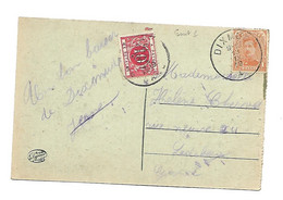 PK DIXMUDE  13.IX.19  + Strafport TX13A Opdruk GENT/GAND 1  NAAMSTEMPEL - Autres & Non Classés