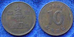 SOUTH KOREA - 10 Won 1986 KM# 33.1 Monetary Reform (1966) - Edelweiss Coins - Korea, South