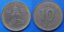 SOUTH KOREA - 10 Won 1994 KM# 33.1 Monetary Reform (1966) - Edelweiss Coins - Korea (Zuid)