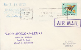 N°1079 N -lettre (cover) -Nasa -Apollo 9 Lem 3 - - Ozeanien