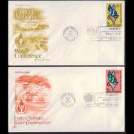 UN-NEW YORK 1977 - FDCs - 283-4 Water Conf - Cartas & Documentos