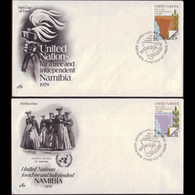 UN-NEW YORK 1979 - FDCs - 312-3 Free Namibia - Storia Postale