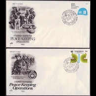 UN-NEW YORK 1980 - FDCs - 320-1 Peace-keeping - Brieven En Documenten