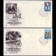 UN-NEW YORK 1980 - FDCs - 322-3 UN 35th - Cartas & Documentos