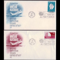 UN-NEW YORK 1977 - FDCs - C22-3 Flight - Lettres & Documents