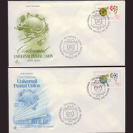 UN-GENEVA 1974 - FDCs - 39-40 UPU Cent - Lettres & Documents