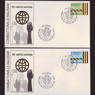 UN-GENEVA 1977 - FDCs - 69-70 Against Racism - Lettres & Documents