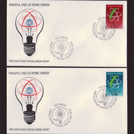UN-GENEVA 1977 - FDCs - 71-2 Atomic Energy - Storia Postale