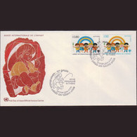 UN-GENEVA 1979 - FDC - 84-5 Intl.Children Year - Briefe U. Dokumente