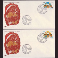 UN-GENEVA 1979 - FDCs - 84-5 Intl.Children Year - Cartas & Documentos