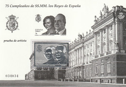 Spain - Espagne, 75 Aniv. SS.MM. Reyes España -Birthday SS.MM. The Kings Of Spai, Prueba Artista - Artist Proof Stamp(1) - Proofs & Reprints