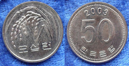 SOUTH KOREA - 50 Won 2003 "sagging Oat Sprig" KM# 34 - Edelweiss Coins - Coreal Del Sur