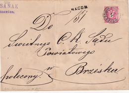 AUTRICHE  1886 LETTRE RECOMMANDEE DE KRZEZOWICE - Lettres & Documents