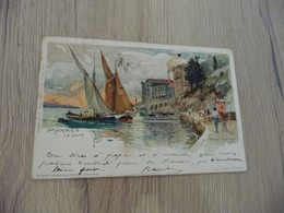 CPA Monaco Le Port Illustrée Par Marcel Wielandt 1899 - Hafen