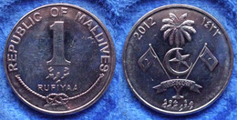 MALDIVE ISLANDS - 1 Rufiyaa AH1433 2012AD  KM# 73b - Edelweiss Coins - Maldives