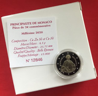 Monaco 2 Euro 2020 "300 Years Of Honore III" BiMetallic PROOF - Monaco