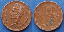 PAKISTAN - 1 Rupee 2001 KM# 62 Decimal Coinage (1961) - Edelweiss Coins . - Pakistán