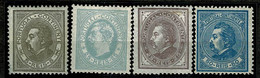 Portugal, 1880/1, # 52/5, MH - Unused Stamps