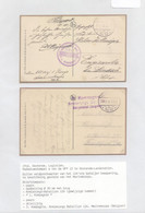 Bataillon Allemand - Oostende Logistiek : Lot De 2 Feldpostkarte "Armierungs-Bataillon 124" (1916) - Armada Alemana