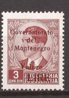 1942  ITALIA OCCUPAZIONE MONTENEGRO CRNA GORA OVERPRINT ROUGE NEVER  HINGED - Montenegro