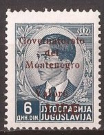 1942  ITALIA OCCUPAZIONE MONTENEGRO CRNA GORA OVERPRINT ROUGE NEVER  HINGED - Montenegro