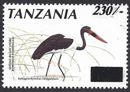 Tanzania 2002 Saddle-billed Stork Overprint 230/- On 170/- Michel 4013 Mint - Storchenvögel